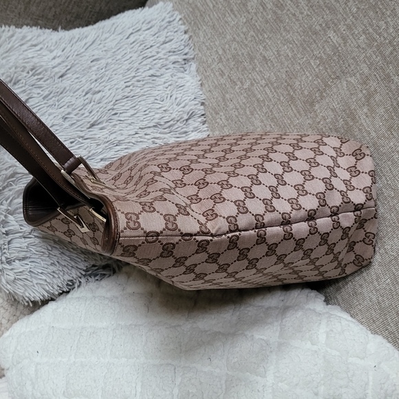 Gucci Shoulder, Tote Bag Brown GG Supreme Gold Hardware Canvas & Leather.. - Picture 4 of 13